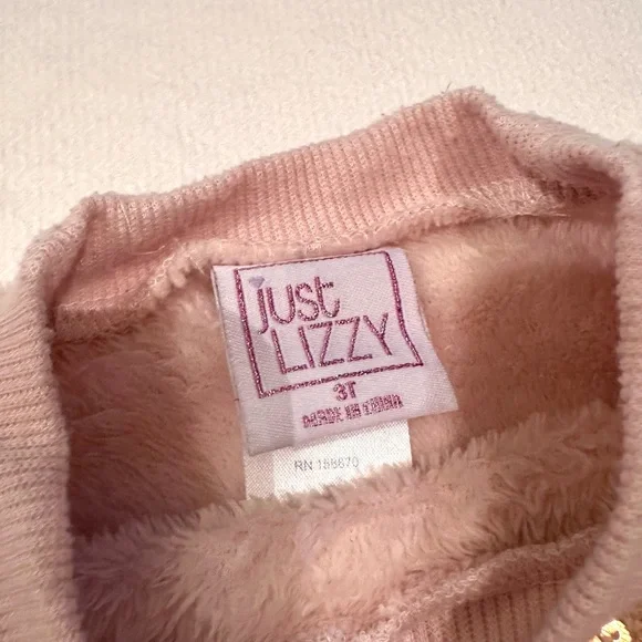 *Bundle 4 for $20 Mix&Match* Just Lizzy Toddler Girls‎ Pink Heart Sweatshirt - Picture 4 of 6